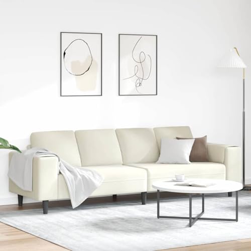 HOMEELIKE Sofa Set Creme Samt von HOMEELIKE