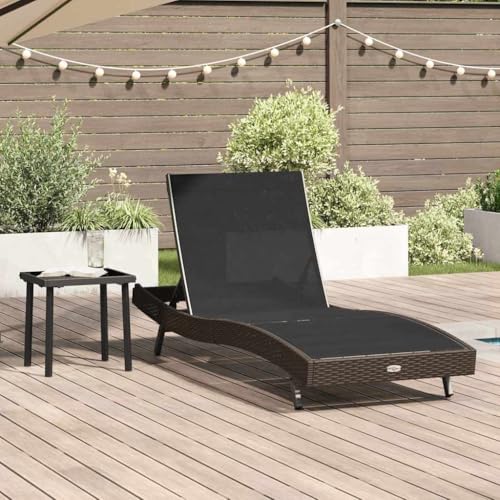 HOMEELIKE Sonnenliege mit Tisch 2 pcs Braun, schwarz 40 x 40 x 40.5 cm HOMEELIKE Sonnenliege mit Tisch 2 pcs Braun, schwarz 40 x 40 x 40.5 cm von HOMEELIKE
