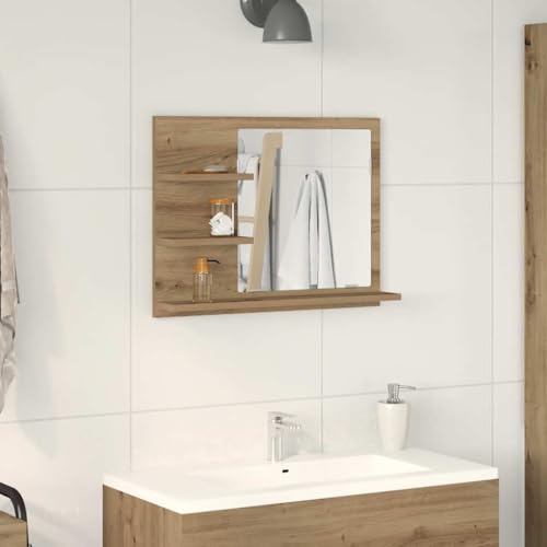 HOMEELIKE Spiegelschrank mit Ablagefach Eiche Design 60 cm Breite HOMEELIKE Spiegelschrank mit Ablagefach Eiche Design 60 cm Breite von HOMEELIKE
