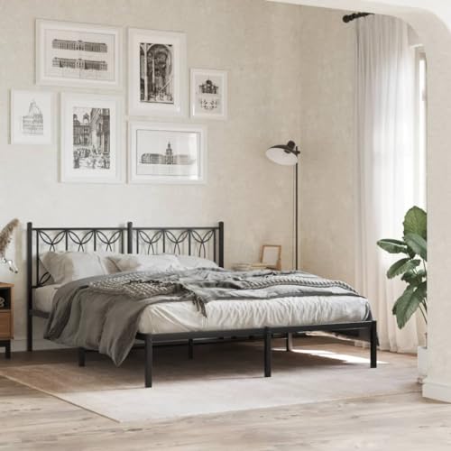 HOMEELIKE Stabiles Bettgestell aus Metall mit Lattenrost 160x200 cm von HOMEELIKE