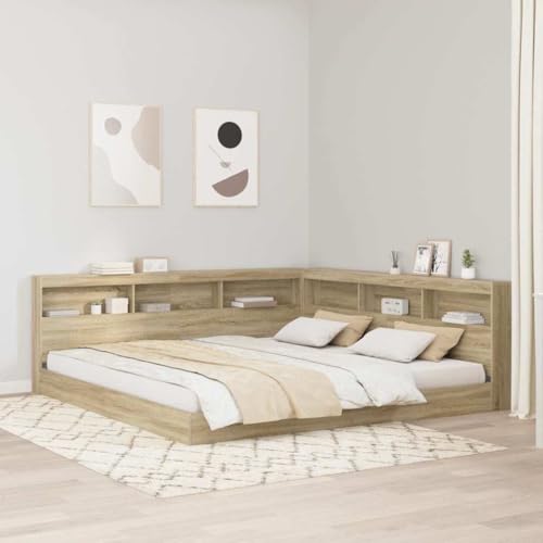 HOMEELIKE Stauraum-Kopfteil mit Regal Sonoma Eiche 200 cm Holzwerkstoff HOMEELIKE Stauraum-Kopfteil mit Regal Sonoma Eiche 200 cm Holzwerkstoff von HOMEELIKE
