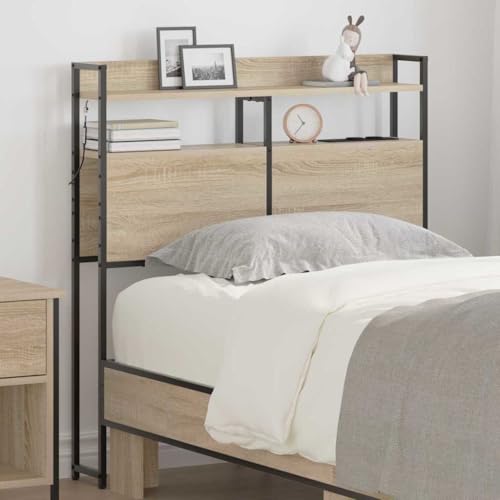 HOMEELIKE Stauraum-Kopfteil mit Regal Sonoma Eiche 75 cm Holzwerkstoff HOMEELIKE Stauraum-Kopfteil mit Regal Sonoma Eiche 75 cm Holzwerkstoff von HOMEELIKE
