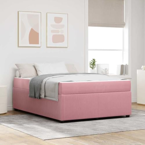 HOMEELIKE Stilvolles Bett mit Matratze, Samtbezug, Masse 140 x 200 cm, Rosa HOMEELIKE Stilvolles Bett mit Matratze, Samtbezug, Masse 140 x 200 cm, Rosa von HOMEELIKE