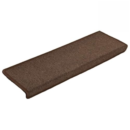 HOMEELIKE Stufenmatten 30 STK. 65x21x4 cm Kaffeebraun Rechteckiger Rand von HOMEELIKE