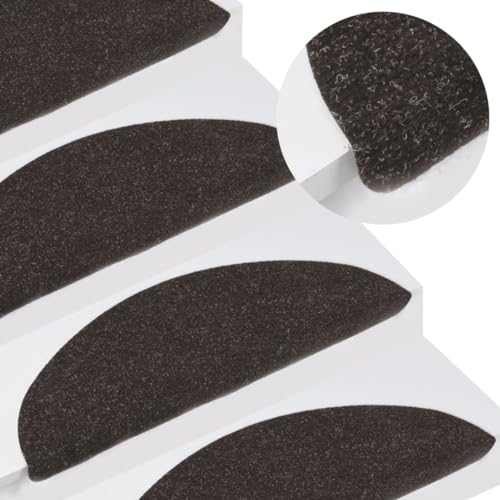 HOMEELIKE Stufenmatten Selbstklebend 10 STK. Schwarz 56x17x3 cm von HOMEELIKE