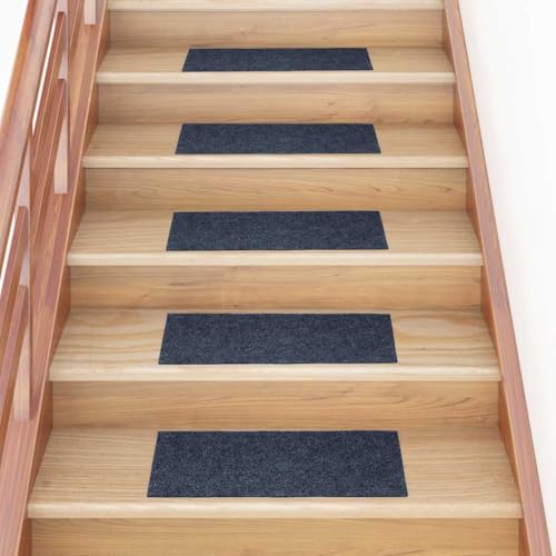 HOMEELIKE Stufenmatten Selbstklebend 15 STK. 60x25 cm Grau Blau Rechteckig von HOMEELIKE
