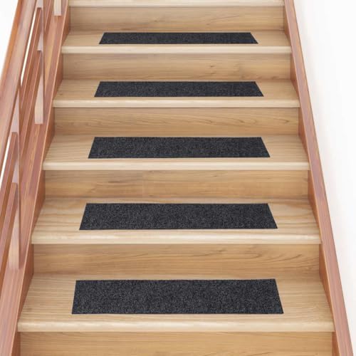 HOMEELIKE Stufenmatten Selbstklebend 30 STK. Grau 76x20cm Rechteckig von HOMEELIKE