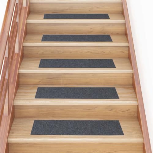 HOMEELIKE Stufenmatten Selbstklebend 30 STK. Hellgrau 76x20cm Rechteckig von HOMEELIKE