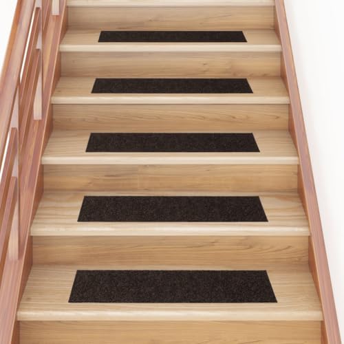 HOMEELIKE Stufenmatten Selbstklebend Rechteckig 15 STK. 76x20 Dunkelbraun von HOMEELIKE