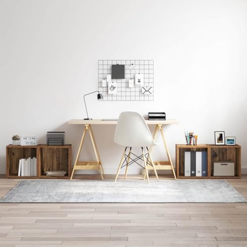 TV-Schrank Set 4er Pack Braun 37 x 35 x 37 cm Holzwerkstoff Ordnung Wohnzimmer TV-Schrank Set 4er Pack Braun 37 x 35 x 37 cm Holzwerkstoff Ordnung Wohnzimmer von HOMEELIKE
