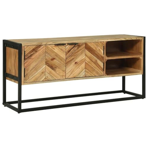 HOMEELIKE TV-Schr?nk Braun 110 x 30 x 50 cm Massivholz Akazie von HOMEELIKE