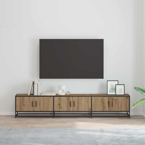 HOMEELIKE TV-Schr?nk Eiche handwerklich 210 x 35 x 41 cm Holzwerkstoff von HOMEELIKE