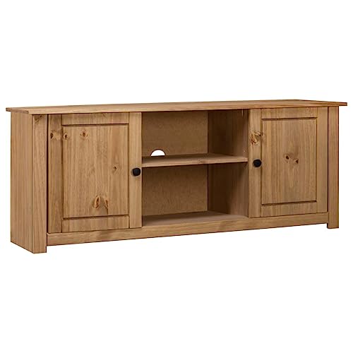 HOMEELIKE TV-Schrank 120 x 40 x 50 cm Massivholz Panama-Kiefer von HOMEELIKE