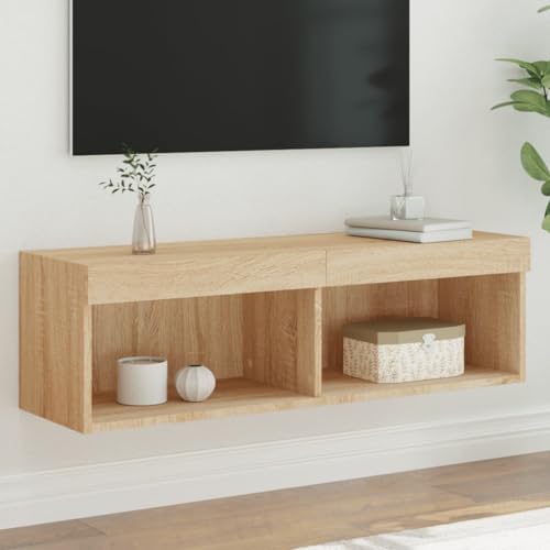 HOMEELIKE TV-Schrank mit LED-Leuchten Sonoma-Eiche 100x30x30 cm HOMEELIKE TV-Schrank mit LED-Leuchten Sonoma-Eiche 100x30x30 cm von HOMEELIKE