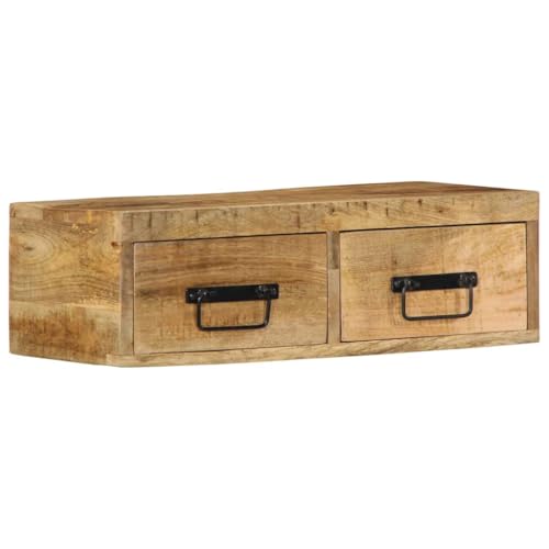 HOMEELIKE TV-Wandschrank 60x30x19 cm Raues Mangoholz von HOMEELIKE
