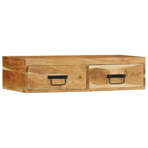 HOMEELIKE TV-Wandschrank 80x30x19 cm Massivholz Akazie von HOMEELIKE