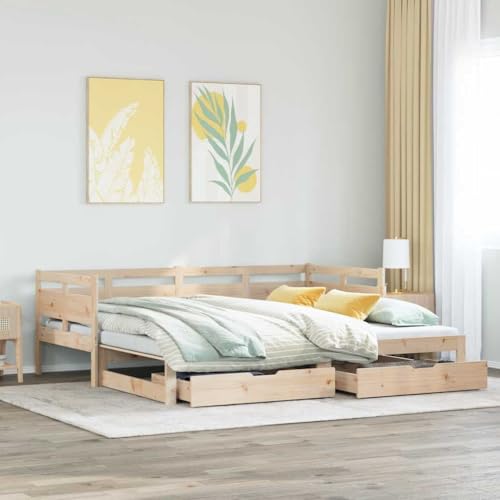 HOMEELIKE Tagesbett Ausziehbar mit Schubladen ohne Matratze 80x200 cm HOMEELIKE Tagesbett Ausziehbar mit Schubladen ohne Matratze 80x200 cm von HOMEELIKE