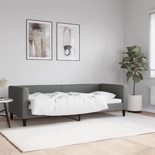 HOMEELIKE Robustes Schlafsofa Dunkelgrau 80x200 cm Stoff Bequemes Couchbett HOMEELIKE Robustes Schlafsofa Dunkelgrau 80x200 cm Stoff Bequemes Couchbett von HOMEELIKE