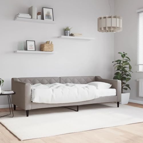 HOMEELIKE Tagesbett mit Matratze 80x200 cm 2 in 1 Sofa Bett Stoffbezug Taupe HOMEELIKE Tagesbett mit Matratze 80x200 cm 2 in 1 Sofa Bett Stoffbezug Taupe von HOMEELIKE