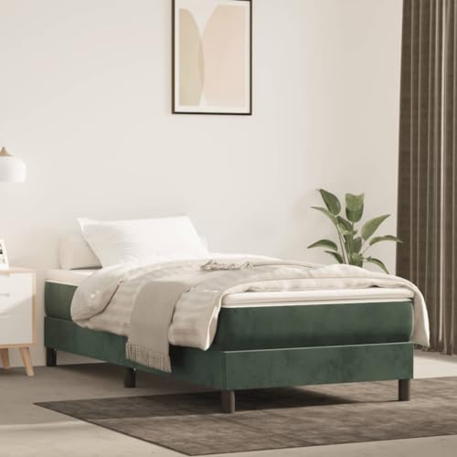 HOMEELIKE Taschenfederkernmatratze Dunkelgr¨¹n 120x190x20 cm Samt von HOMEELIKE
