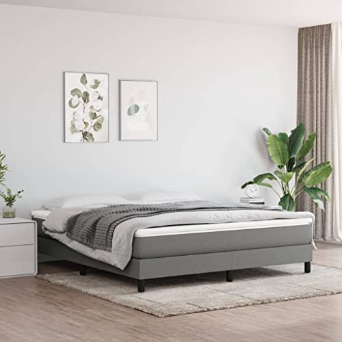 HOMEELIKE Taschenfederkernmatratze Dunkelgrau 160x200x20 cm Stoff von HOMEELIKE