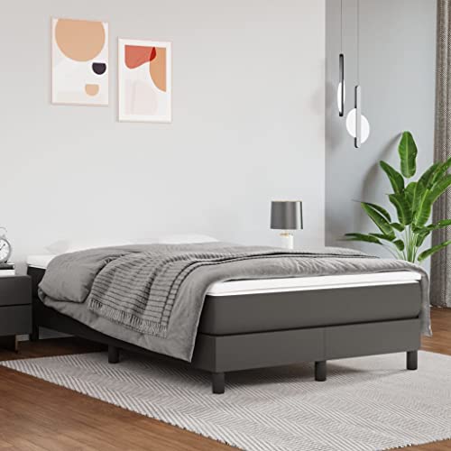 HOMEELIKE Taschenfederkernmatratze Grau 120x200x20 cm Kunstleder von HOMEELIKE