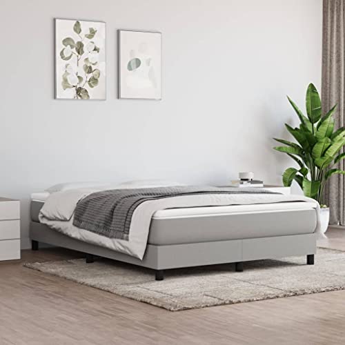 HOMEELIKE Taschenfederkernmatratze Hellgrau 140x200x20 cm Stoff von HOMEELIKE