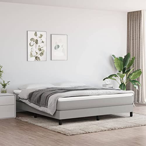 HOMEELIKE Taschenfederkernmatratze Hellgrau 180x200x20 cm Stoff von HOMEELIKE