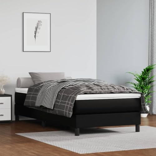 HOMEELIKE Taschenfederkernmatratze Schwarz 120x190x20 cm Kunstleder von HOMEELIKE
