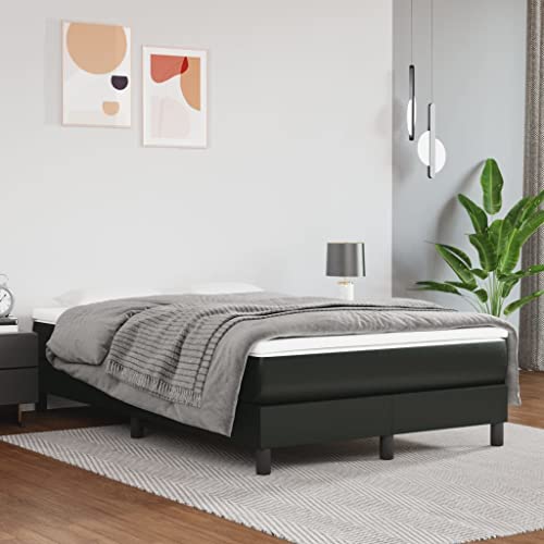 HOMEELIKE Taschenfederkernmatratze Schwarz 120x200x20 cm Kunstleder von HOMEELIKE