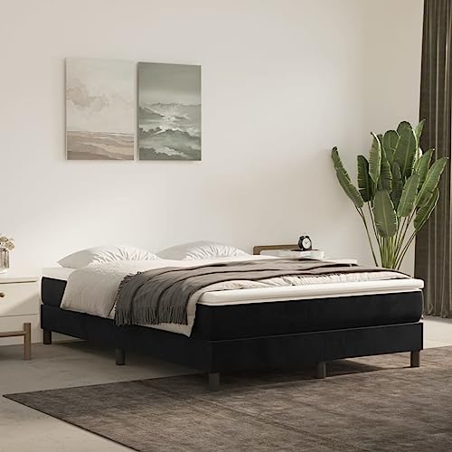 HOMEELIKE Taschenfederkernmatratze Schwarz 140x190x20 cm Samt von HOMEELIKE