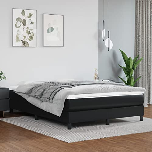 HOMEELIKE Taschenfederkernmatratze Schwarz 140x200x20 cm Kunstleder von HOMEELIKE