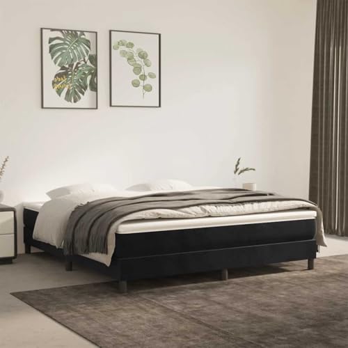 HOMEELIKE Taschenfederkernmatratze Schwarz 160x220x20 cm Samt von HOMEELIKE