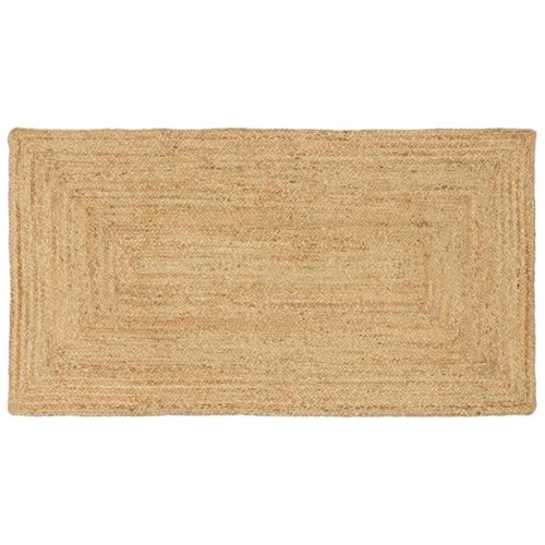 HOMEELIKE Teppich Beige 80 x 150 cm Jute von HOMEELIKE