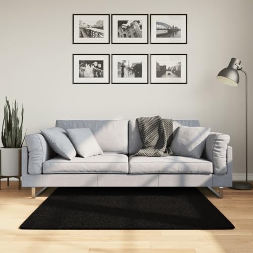 HOMEELIKE Teppich HUARTE Kurzflor Weich und Waschbar Schwarz 120x120 cm HOMEELIKE Teppich HUARTE Kurzflor Weich und Waschbar Schwarz 120x120 cm von HOMEELIKE