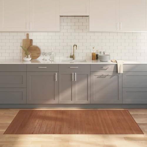 HOMEELIKE Teppich Rechteckig Braun 100x200 cm Bambus von HOMEELIKE