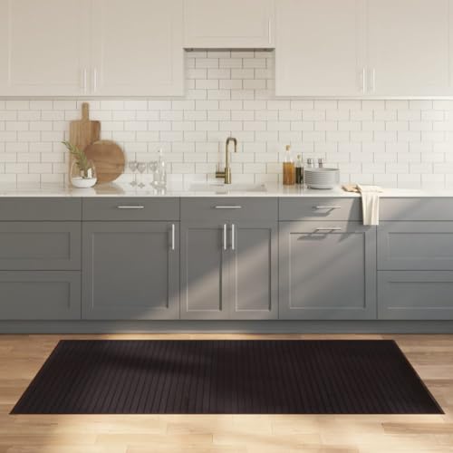 HOMEELIKE Teppich Rechteckig Dunkelbraun 100x200 cm Bambus von HOMEELIKE