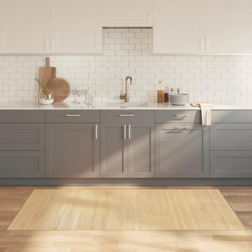 HOMEELIKE Teppich Rechteckig Hell Natur 100x200 cm Bambus von HOMEELIKE