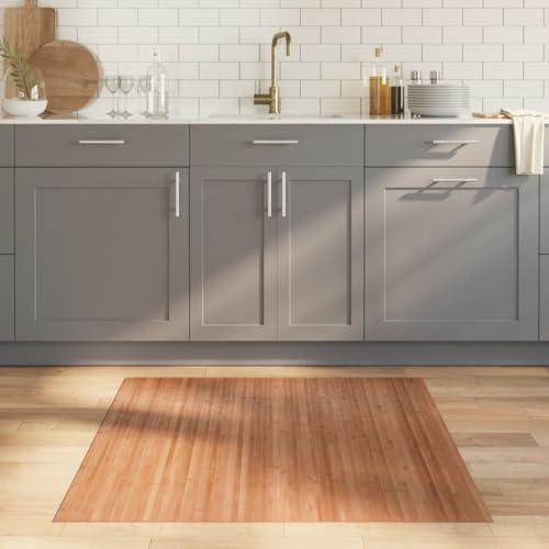 HOMEELIKE Teppich Rechteckig Natur 100x100 cm Bambus von HOMEELIKE