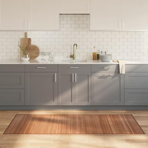 HOMEELIKE Teppich Rechteckig Natur 80x200 cm Bambus von HOMEELIKE