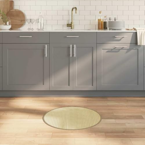 HOMEELIKE Teppich Rund Hell Natur 60 cm Bambus von HOMEELIKE