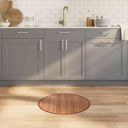 HOMEELIKE Teppich Rund Natur 60 cm Bambus von HOMEELIKE