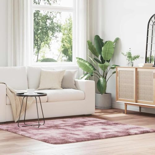 HOMEELIKE Teppich Shaggy Hochflor NAVARRA Altrosa 160x160 cm Polyester von HOMEELIKE