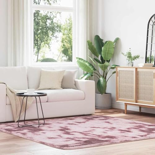 HOMEELIKE Teppich Shaggy Hochflor NAVARRA Altrosa 200x200 cm Polyester von HOMEELIKE