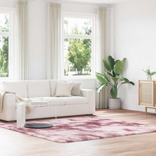 HOMEELIKE Teppich Shaggy Hochflor NAVARRA Altrosa 240x240 cm Polyester von HOMEELIKE