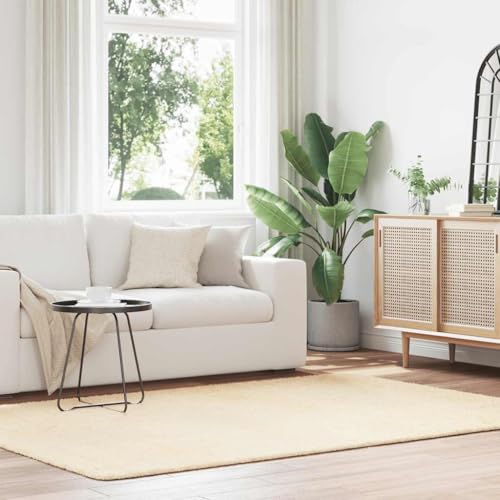 HOMEELIKE Teppich Shaggy Hochflor NAVARRA Creme 160x230 cm Polyester von HOMEELIKE