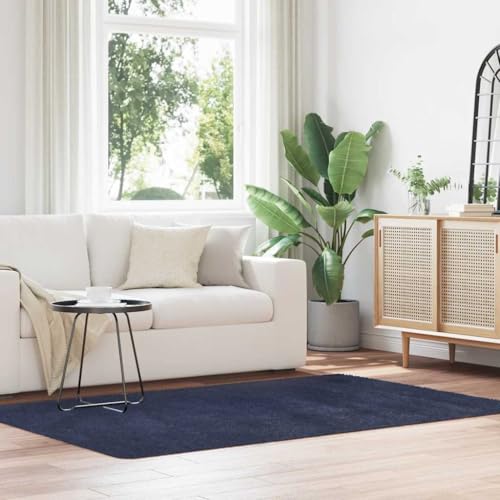 HOMEELIKE Teppich Shaggy Hochflor NAVARRA Marineblau 130x200 cm Polyester von HOMEELIKE