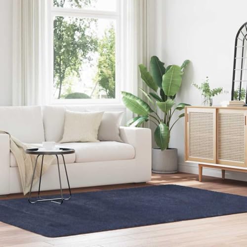 HOMEELIKE Teppich Shaggy Hochflor NAVARRA Marineblau 160x230 cm Polyester von HOMEELIKE