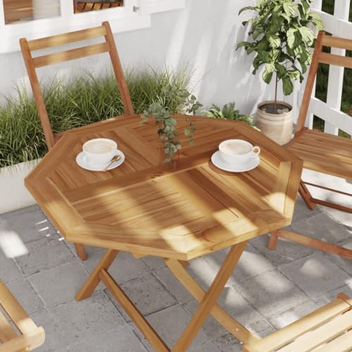 HOMEELIKE Tischplatte 80x80x2,5 cm Achteckig Massivholz Teak von HOMEELIKE