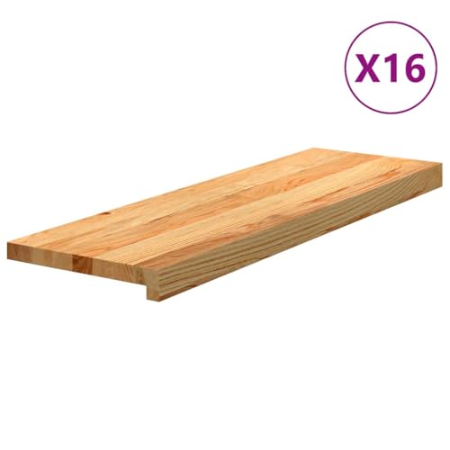 HOMEELIKE Treppenstufen 16 STK. Hellbraun 80x30x2 cm Massivholz Eiche HOMEELIKE Treppenstufen 16 STK. Hellbraun 80x30x2 cm Massivholz Eiche von HOMEELIKE